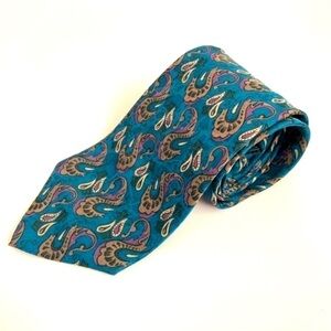 Christian Dior Paisley Silk Neckwear Tie Vintage